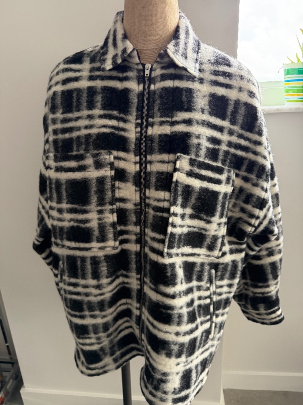 Iro Paris Zachary Jacket in Black/Ecru Size 38